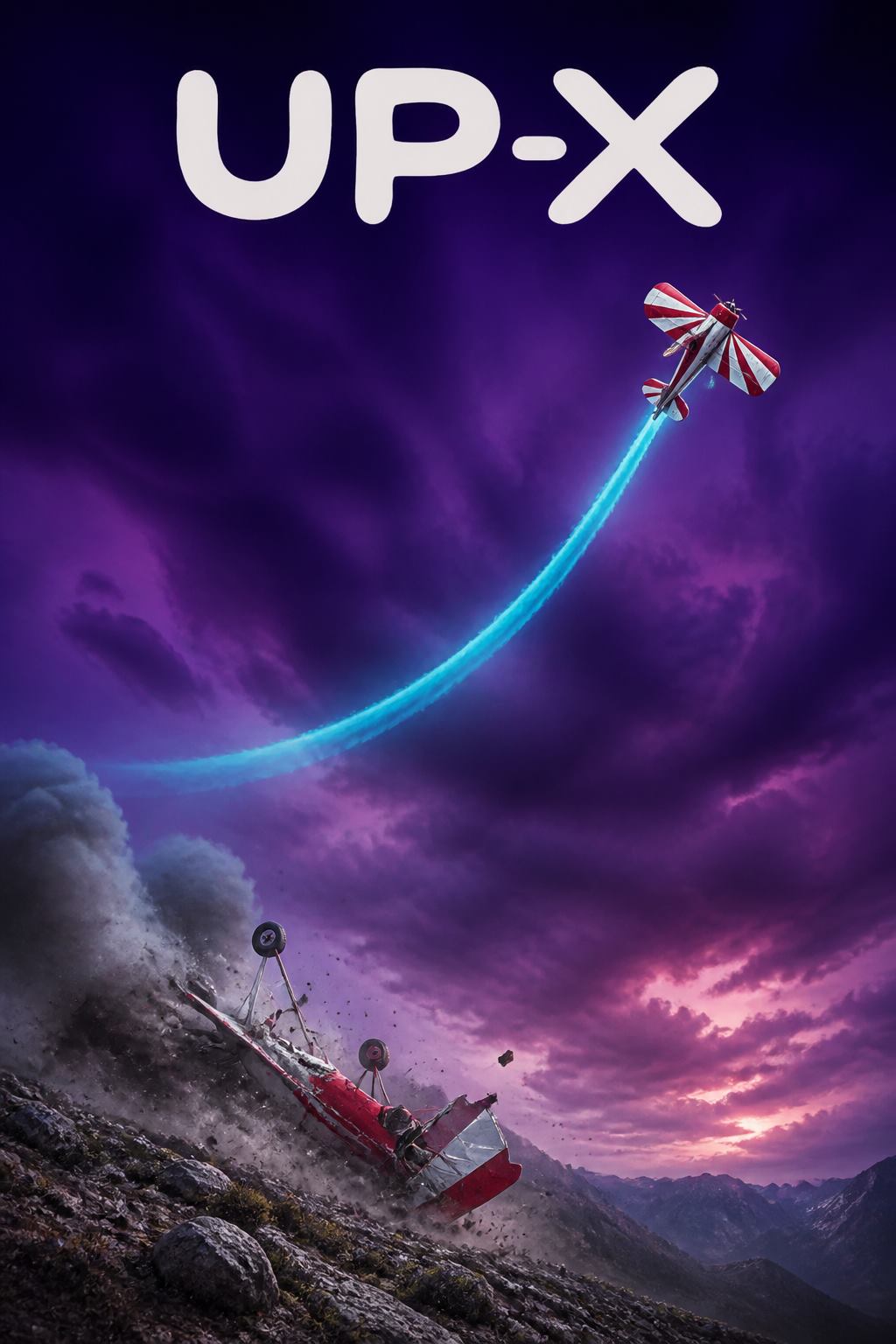 Up X Aviator plane crash scene
