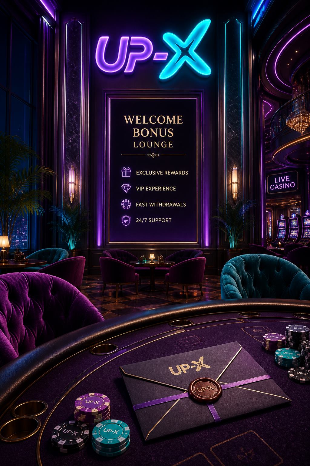 Up X welcome bonus lounge