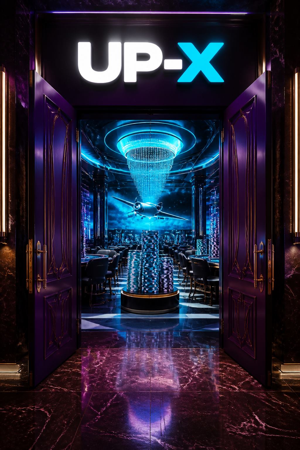 Up X lobby entrance for login