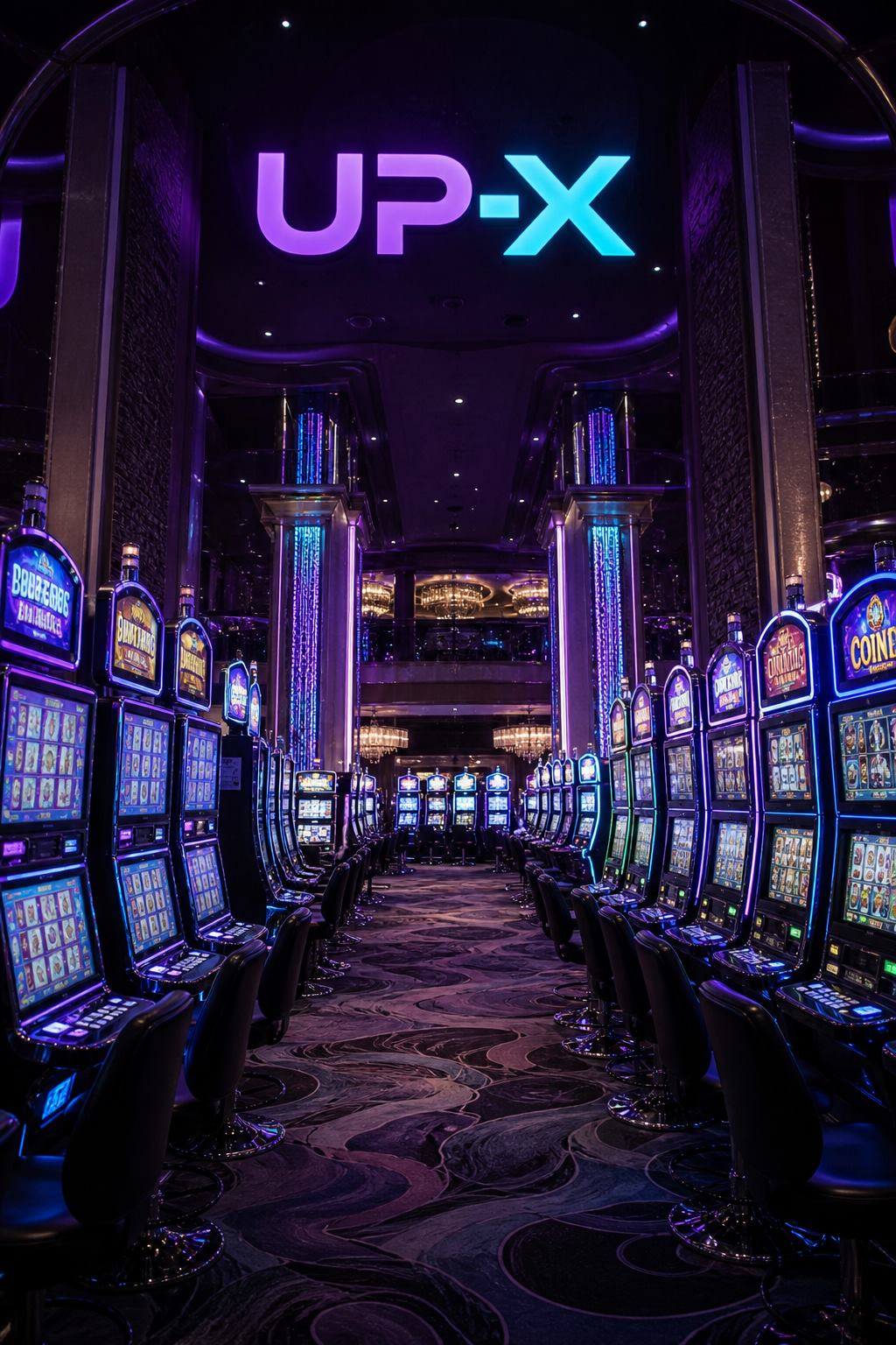 Up X slot machines hall